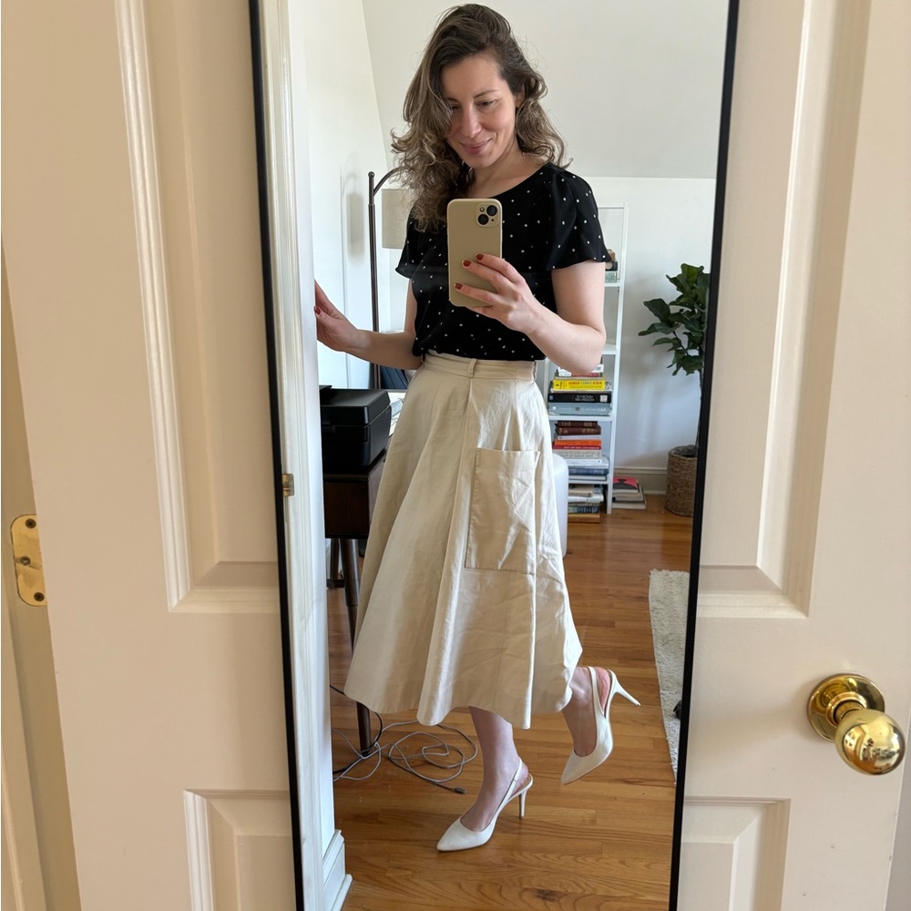 Kate Spade Linen/Cotton Circle Skirt